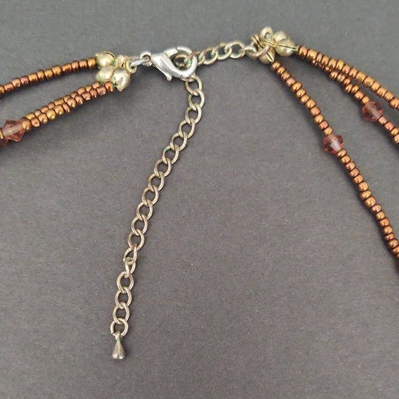 Seed bead, shell, bead and faux pearl necklace - Picture 11 of 14